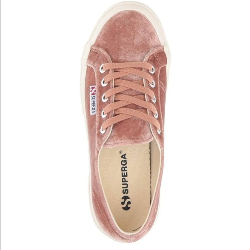 Superga Womens Platform Fashion Sneakers Blush